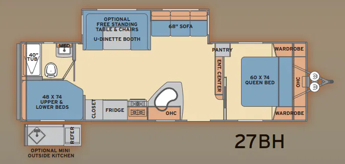 Shasta Revere 27BH floor plan