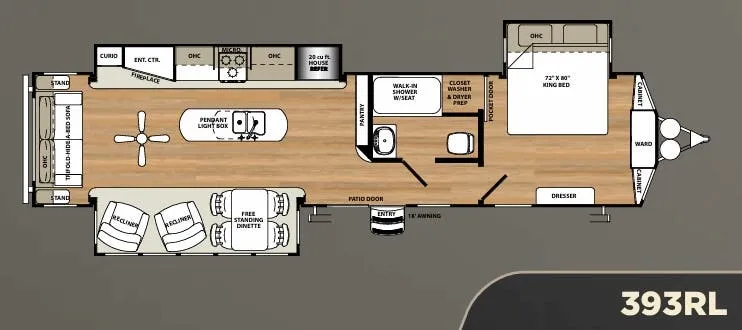 Forest River Sierra Destination 393RL floor plan