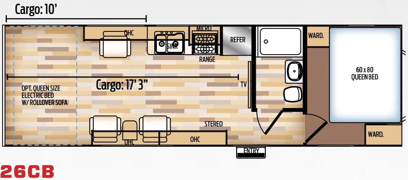 Coachmen Adrenaline 26CB floor plan