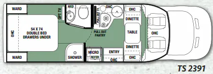 Forest River Forester TS TS2391 floor plan