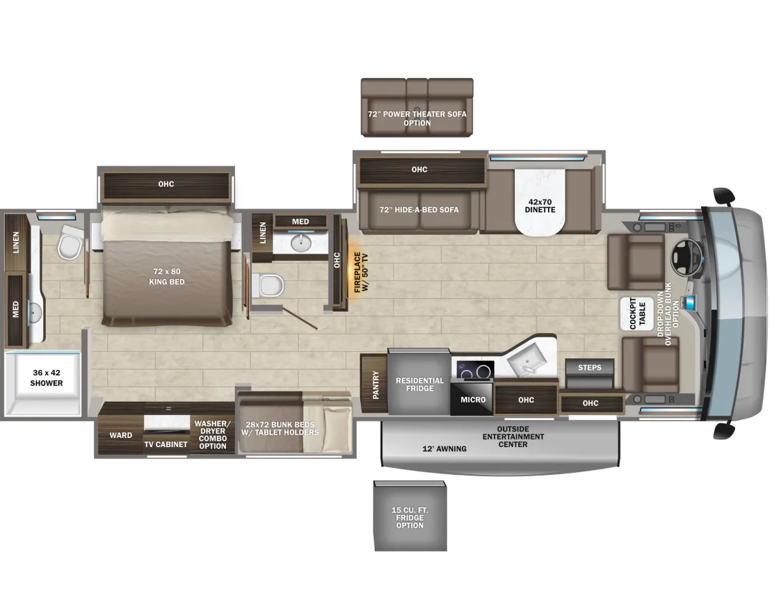 Entegra Coach Emblem 36T floor plan