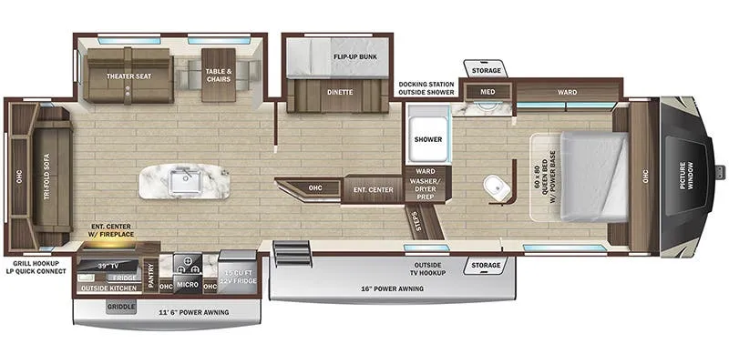 Highland Ridge Mesa Ridge XLT 354MBH floor plan