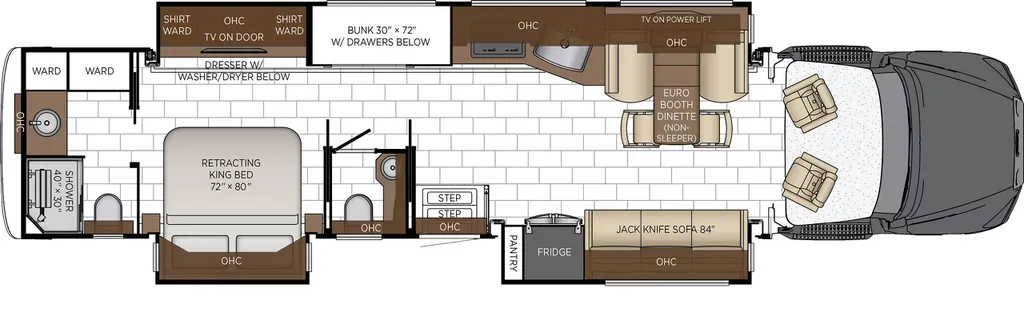 2027 Newmar Summit Aire 4540 floor plan