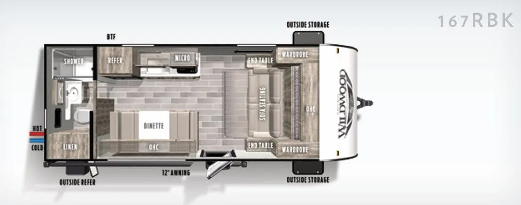 Forest River Wildwood FSX 167RBK floor plan