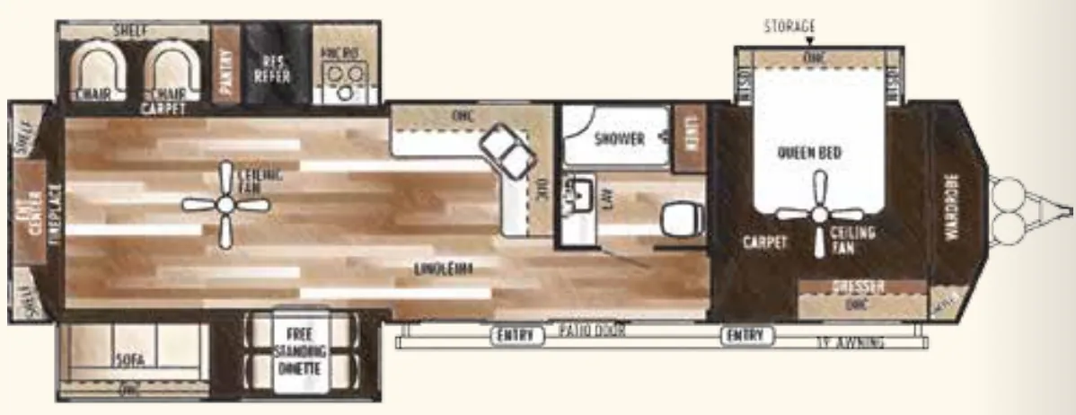 Forest River Salem Villa Estate 407REDS floor plan