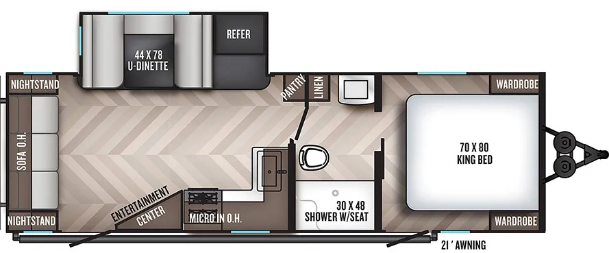 2022 Palomino Solaire 253RL - Floor plan