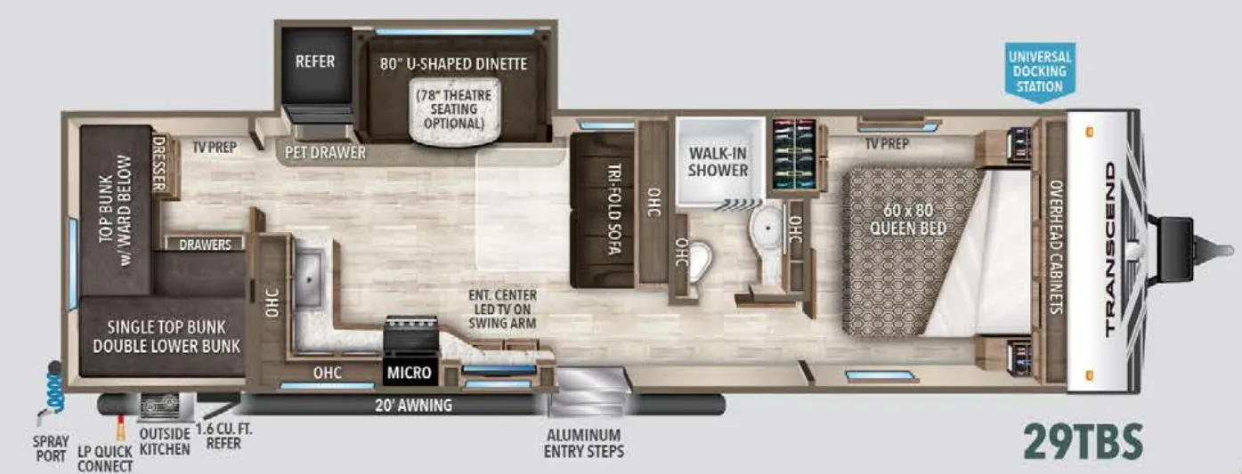 Grand Design Transcend 29TBS exterior