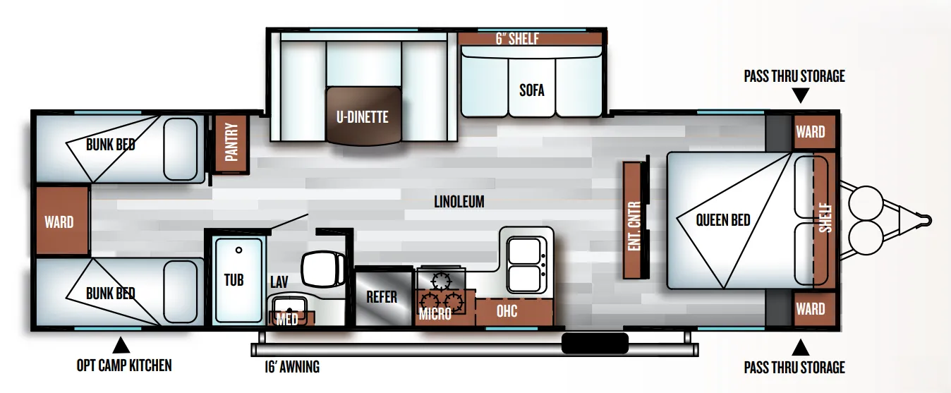 Forest River Salem Cruise Lite 282QBXL floor plan