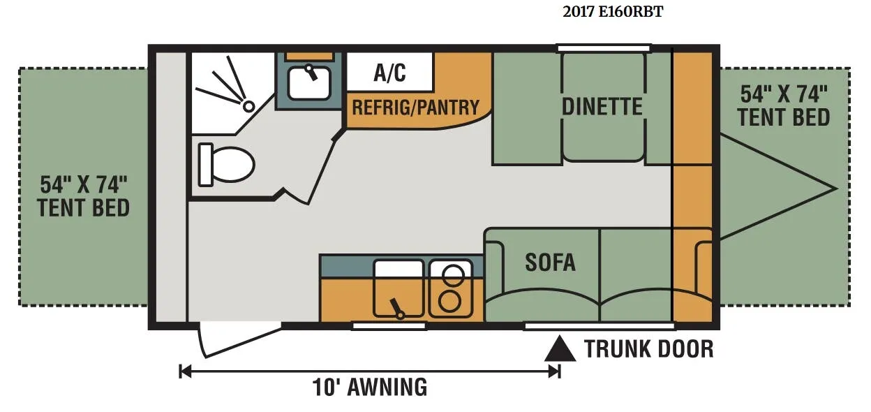 K-Z Escape E160RBT floor plan