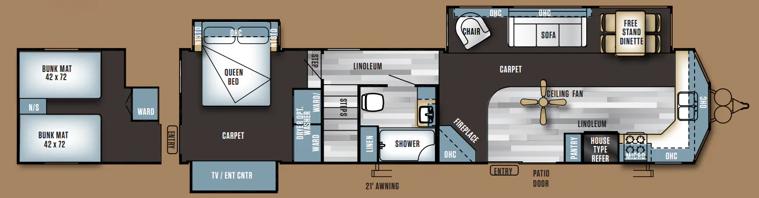 Forest River Salem Villa Estate 4102BFK floor plan