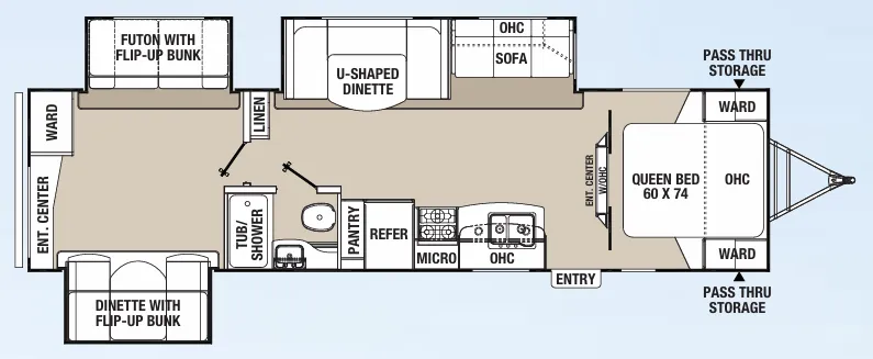 Coachmen Freedom Express Maple Leaf Edition 312 BHDS floor plan