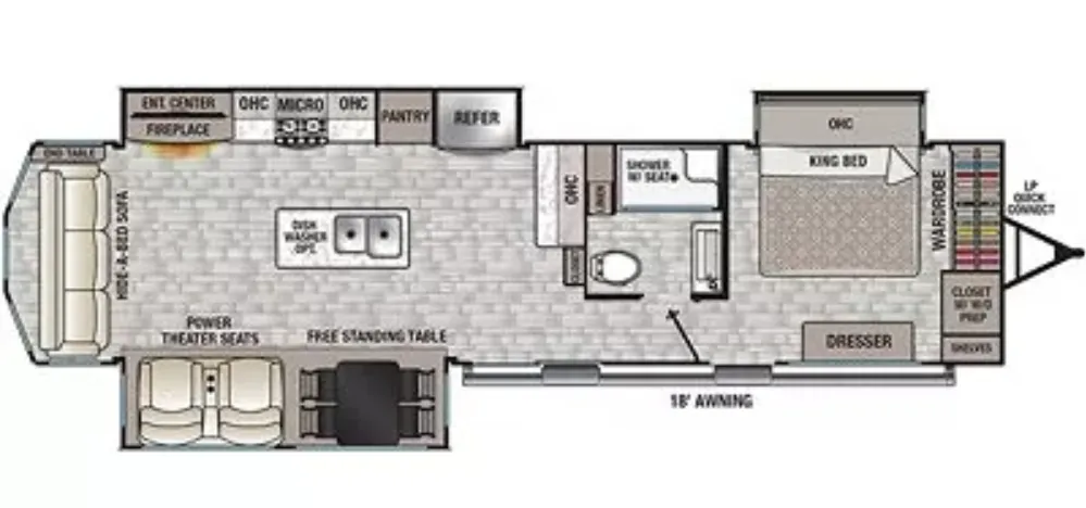 2022 Forest River Cedar Creek Cottage 40CRS - Floor plan