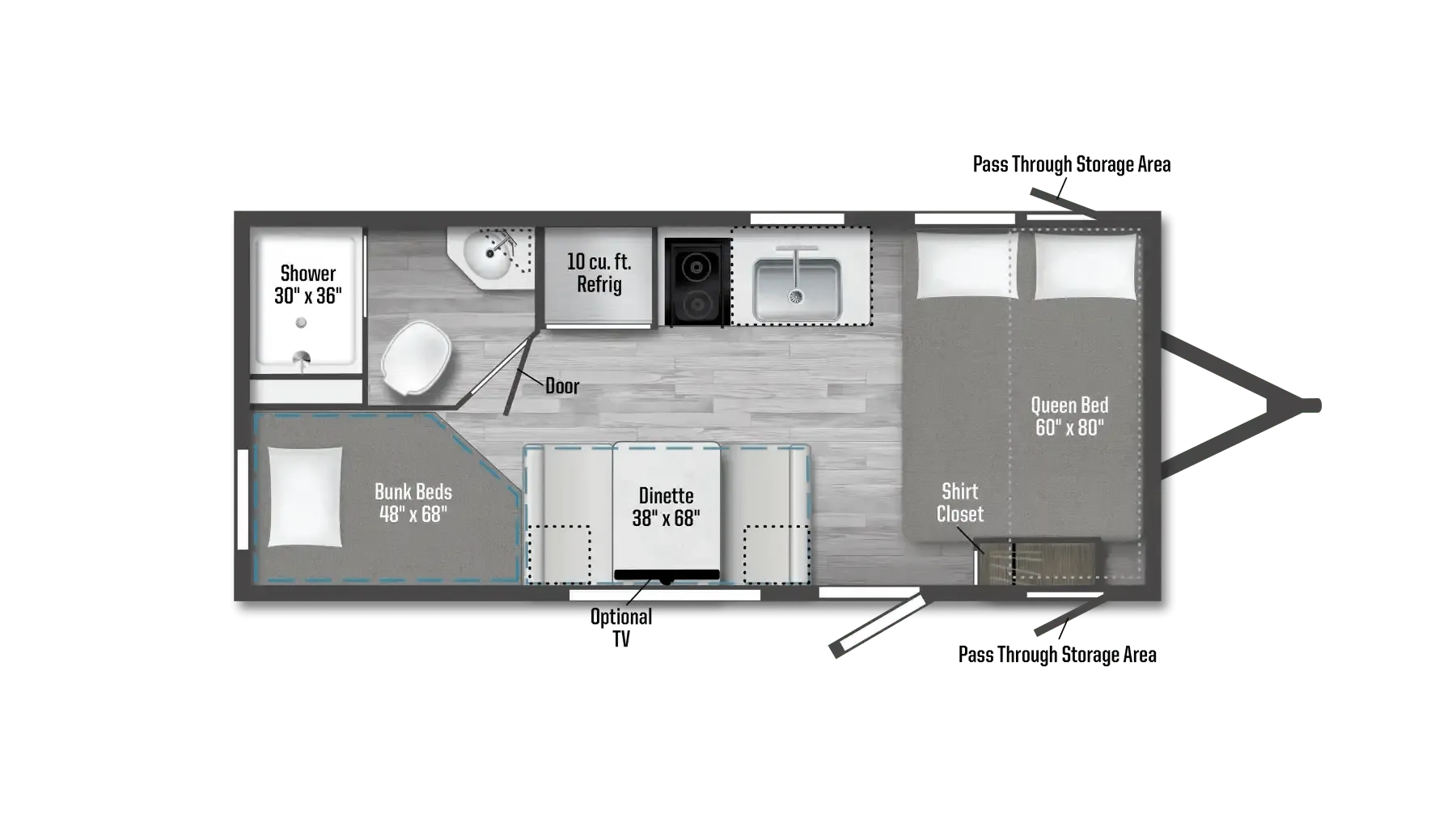 2025 Winnebago Access 18DBH - Floor plan