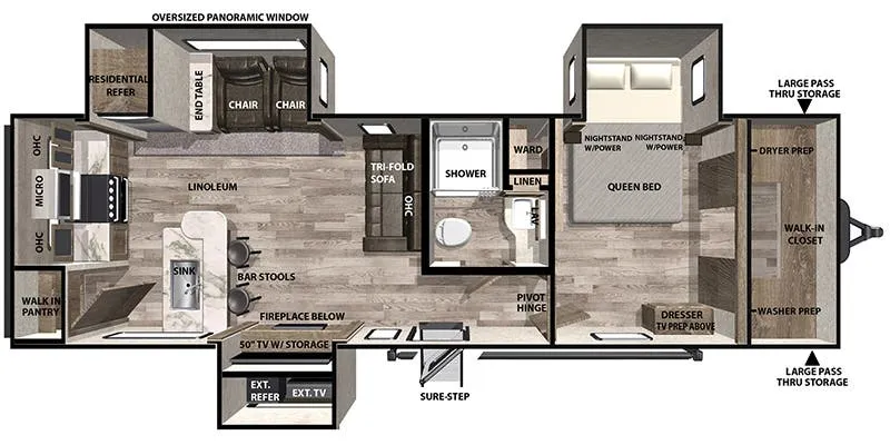 2021 Forest River Vibe 31ML floor plan