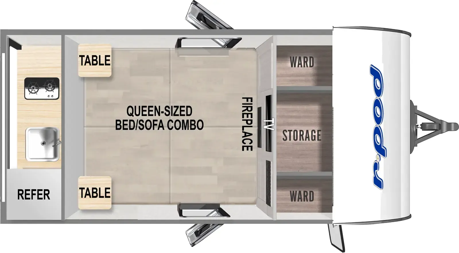 2024 Forest River R-POD 107C - Floor plan