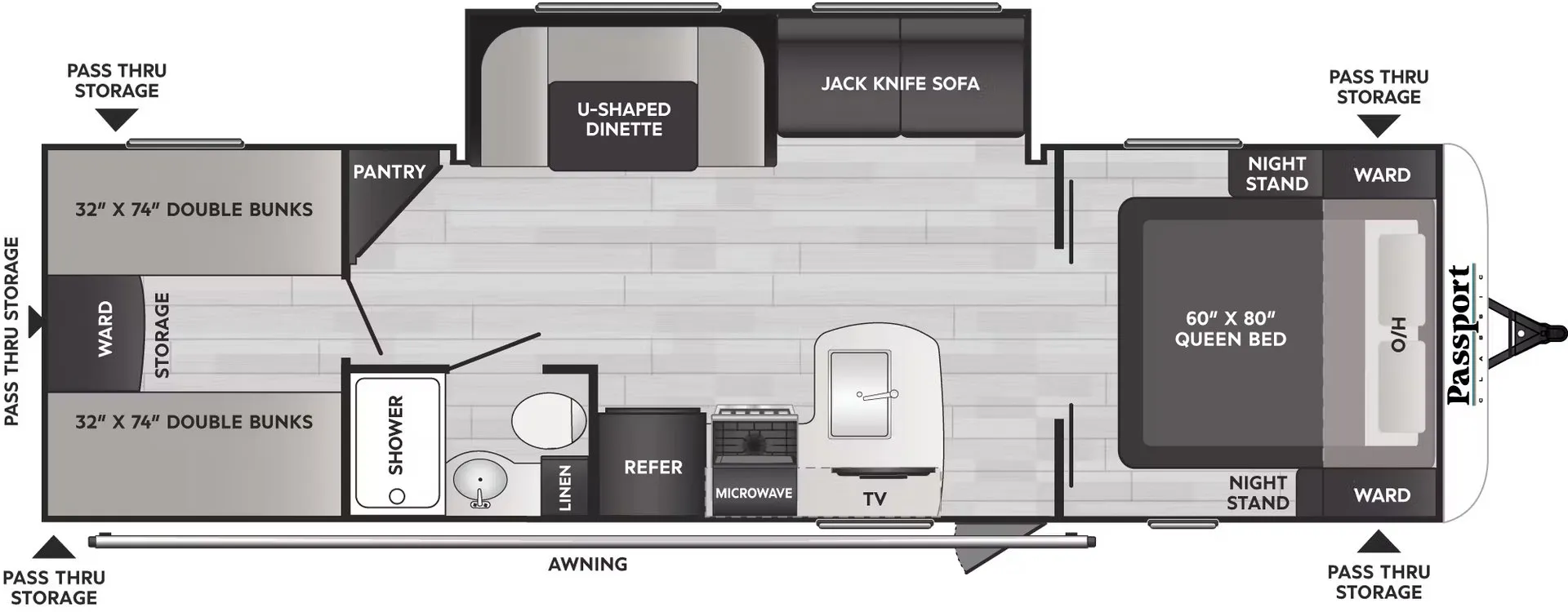 2026 Keystone Passport Classic 284QBWE - Floor plan