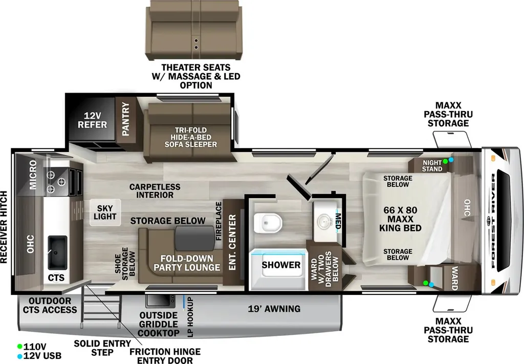 2026 Forest River Wildcat ONE 248RKX floor plan