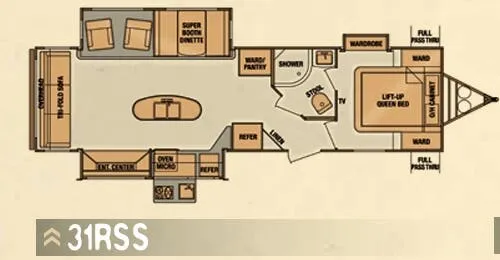 Cruiser RV Enterra 31RSS floor plan