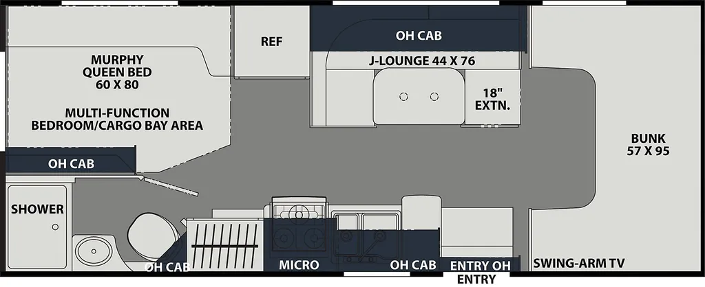 2024 Coachmen Leprechaun 220XG Chevy 3500 floor plan