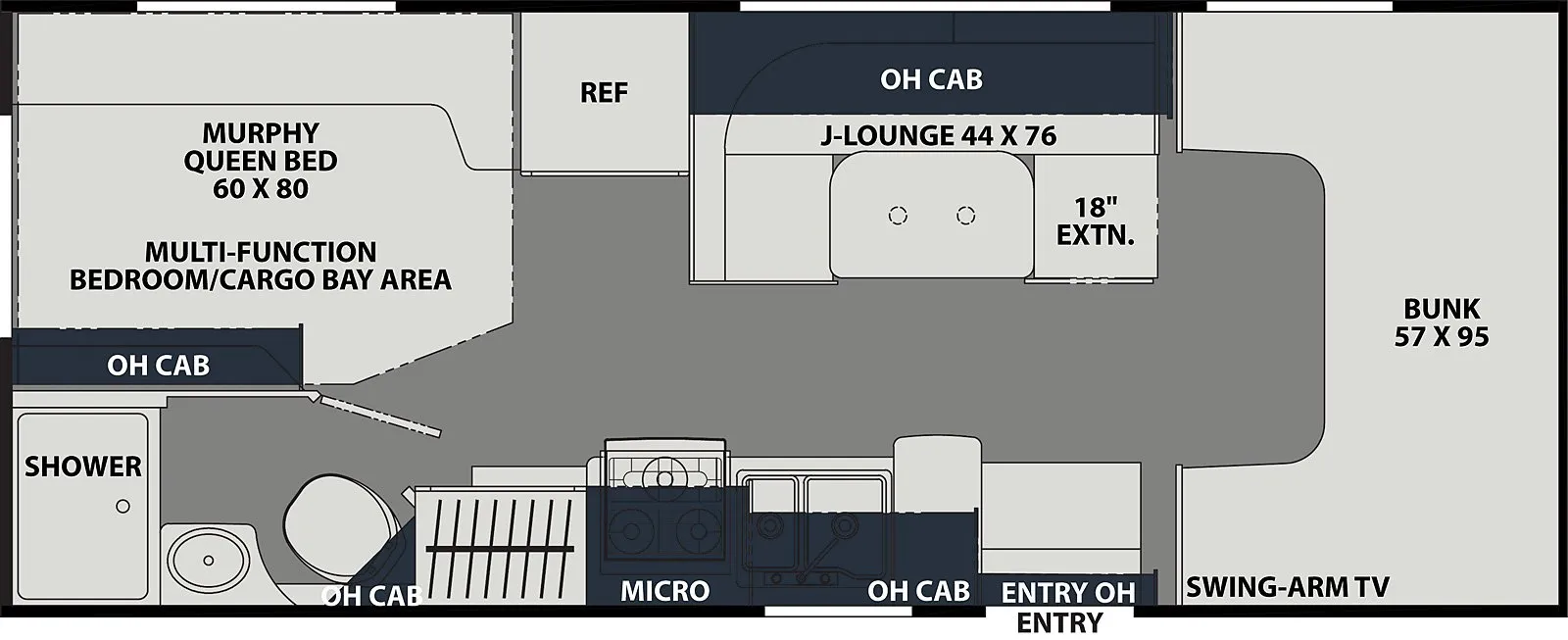 Coachmen Leprechaun 220XG Chevy 3500 floor plan