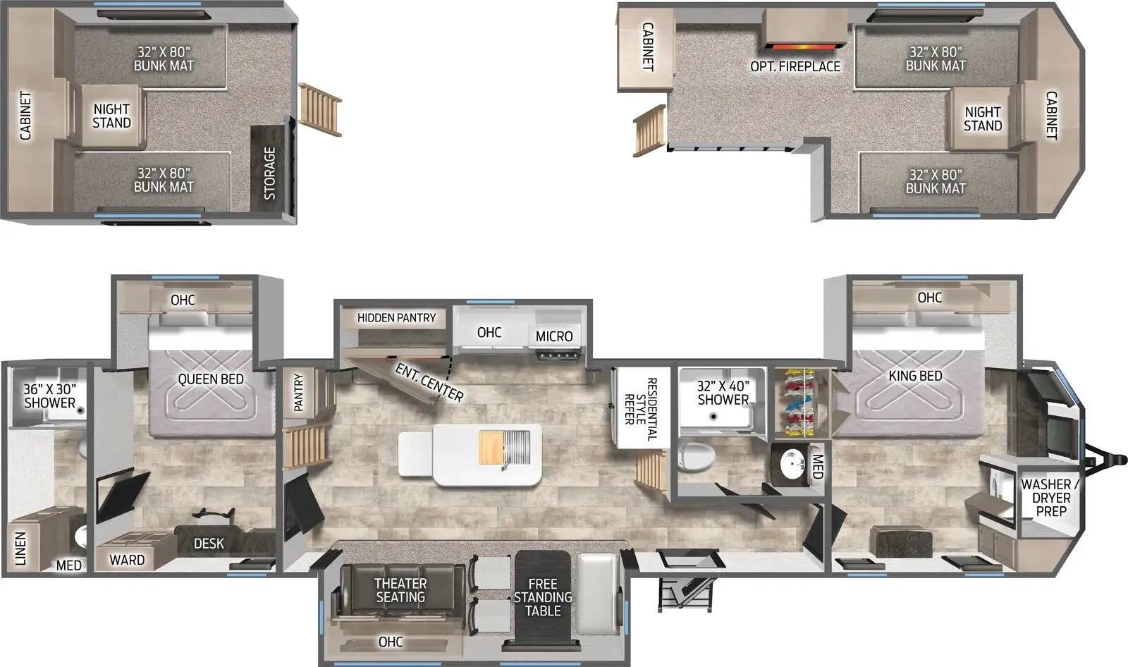 2026 Palomino Puma Destination 421LFT - Floor plan