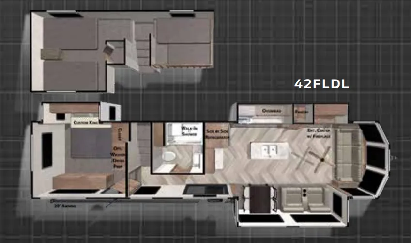 Forest River Wildwood Grand Lodge 42FLDL floor plan