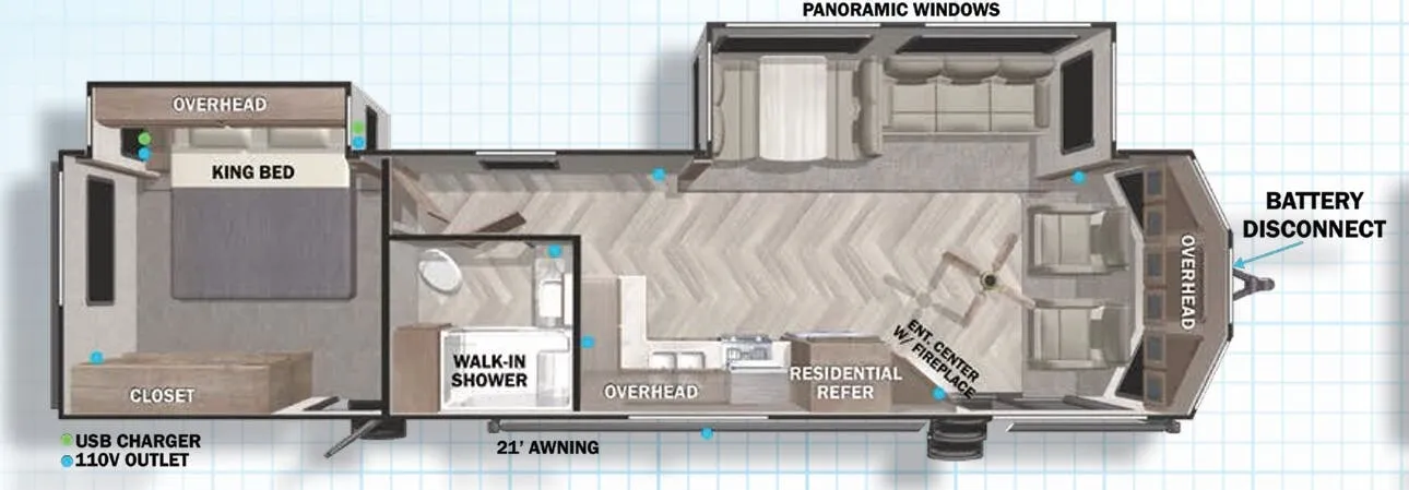 Forest River Salem Villa 353FLFB floor plan