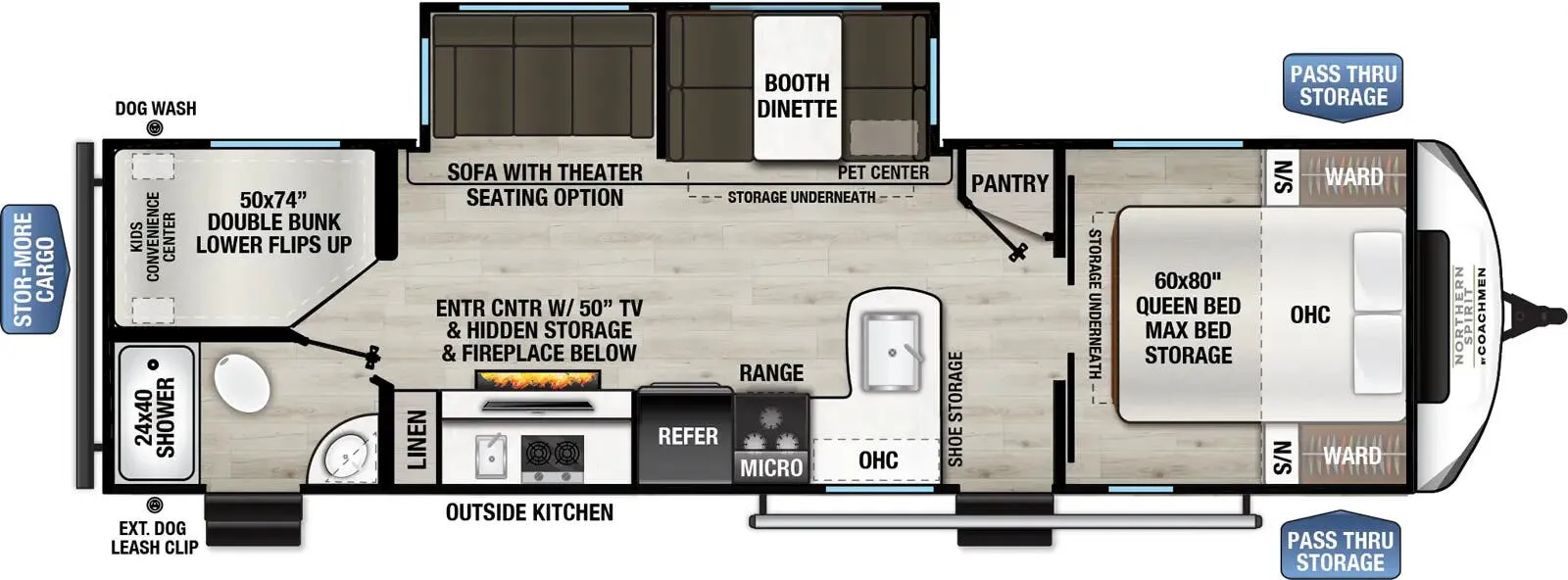 Coachmen Northern Spirit 2963BH floor plan
