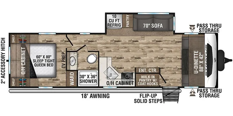 2022 Venture RV Stratus SR281VFD - Floor plan