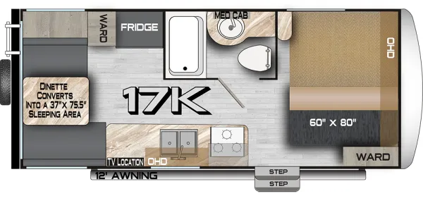 2026 Northwood Nash 17K - Floor plan