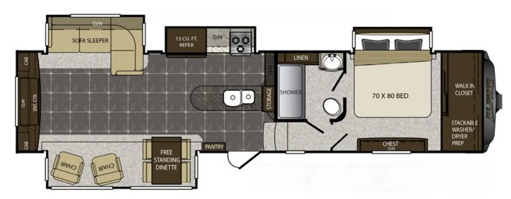Keystone Alpine 3511RE floor plan