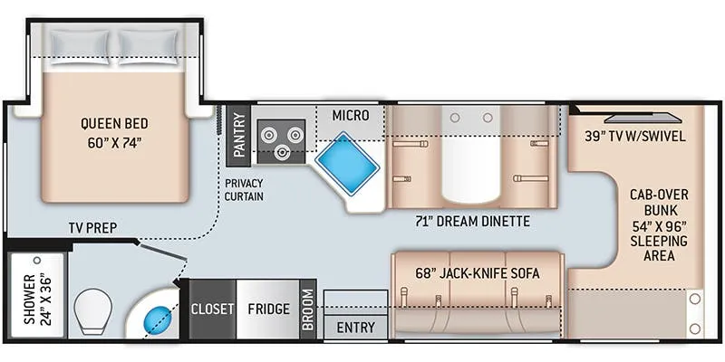 Thor Motor Coach Coleman 26CM floor plan
