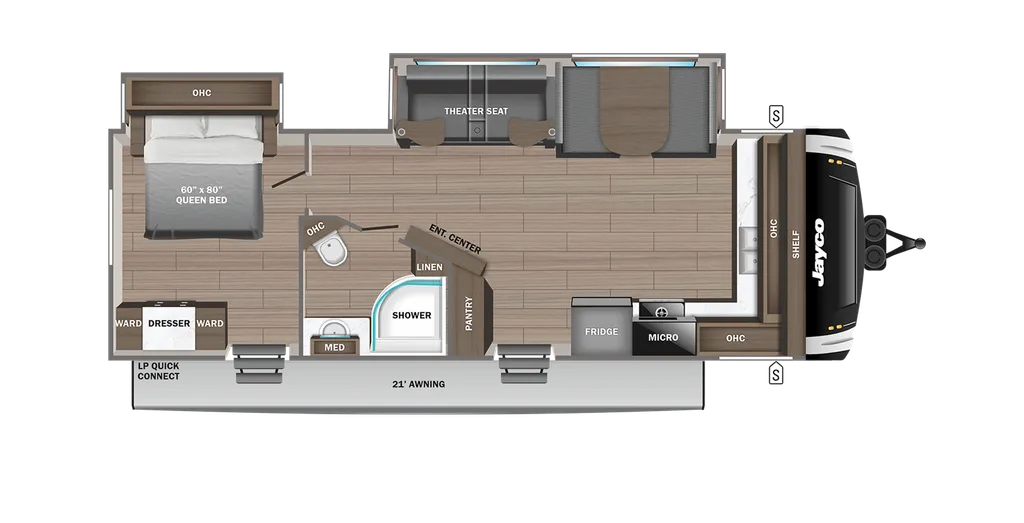 2025 Jayco Jay Feather 26FK floor plan