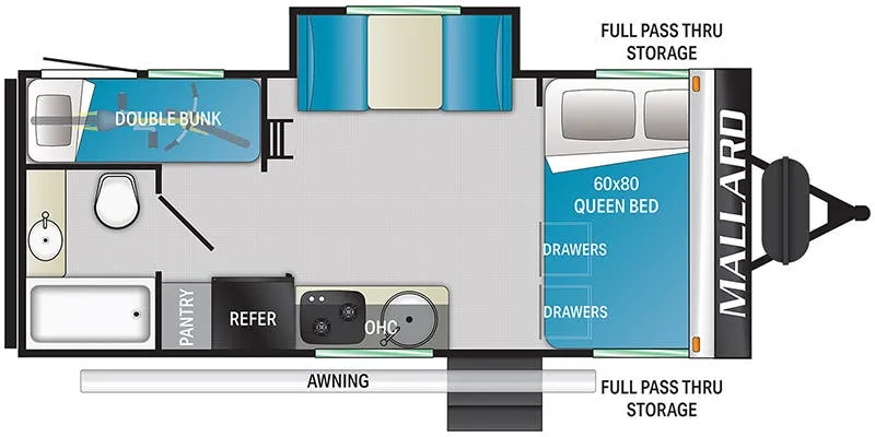 Heartland Mallard Pathfinder M18BHS floor plan