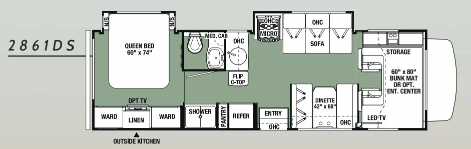 Forest River Forester 2861DS floor plan