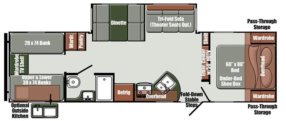 Gulf Stream Envision Luxury 284QB floor plan