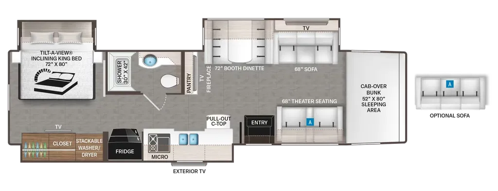 2027 Thor Motor Coach Pasadena SV 38FX floor plan