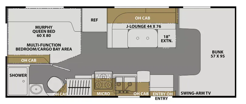 Coachmen Freelander 22XG - Ford 450 floor plan