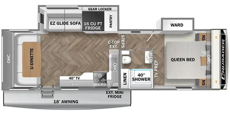Prime Time Crusader Half-Ton 275RDD floor plan