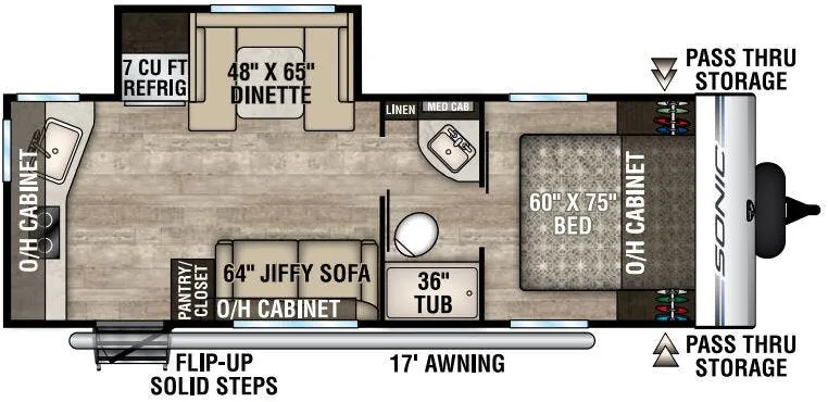 Venture RV Sonic SN231VRK floor plan
