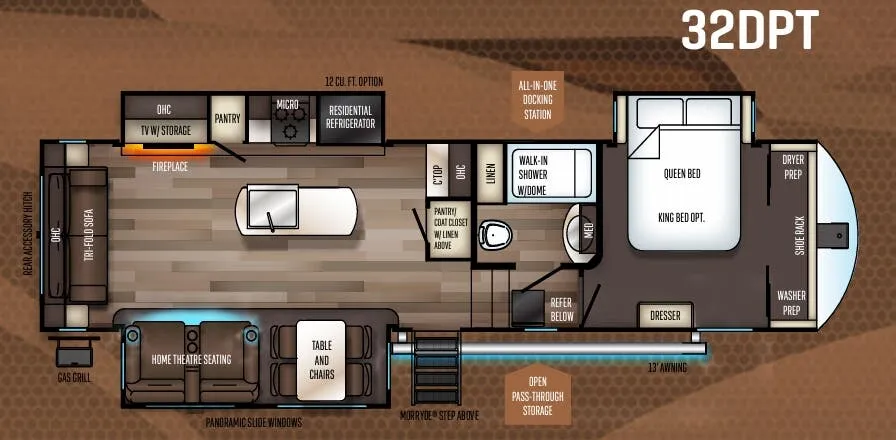 Forest River Sabre 32DPT floor plan