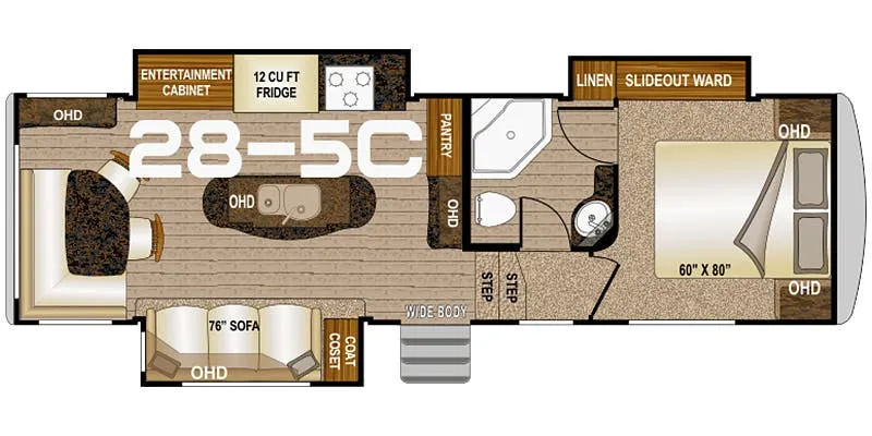 2020 Northwood Arctic Fox Grande Ronde 28-5C floor plan