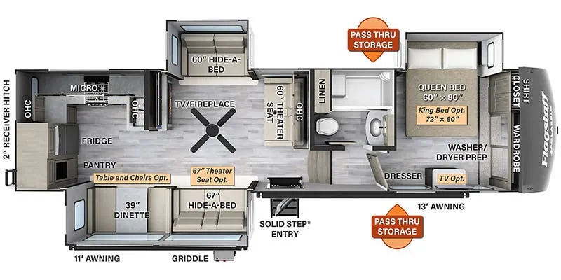 2026 Forest River Flagstaff 371RK floor plan