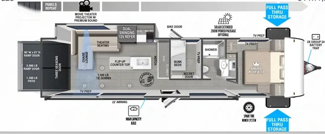 2024 Forest River Salem FSX 30VCVIEW - Floor plan