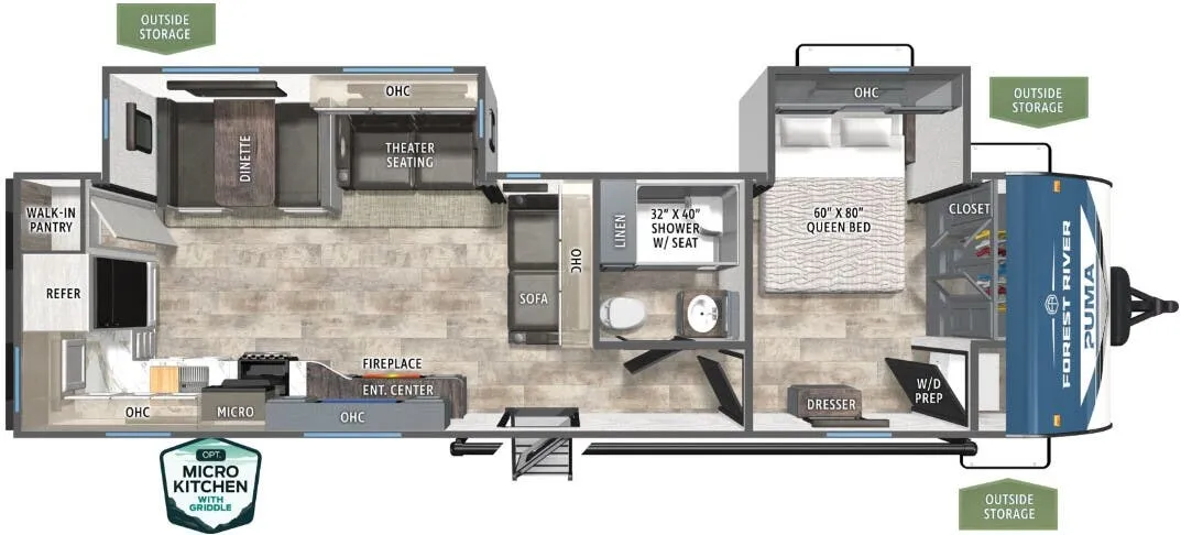 2026 Forest River Puma 30RKQS - Floor plan