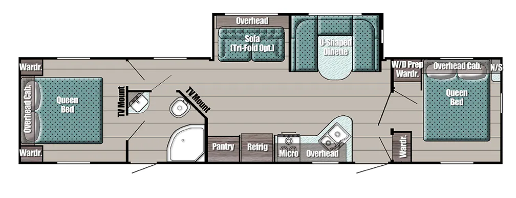 Gulf Stream Trailmaster Supreme 39RESE floor plan