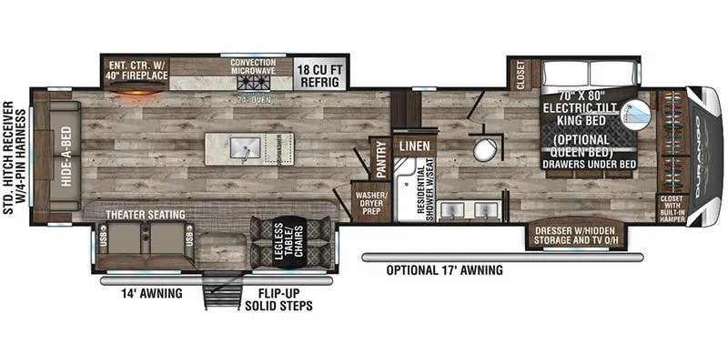 K-Z Durango Gold G383RLQ floor plan