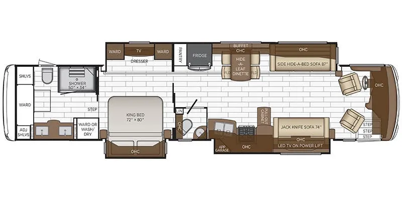 2022 Newmar Dutch Star 4369 floor plan