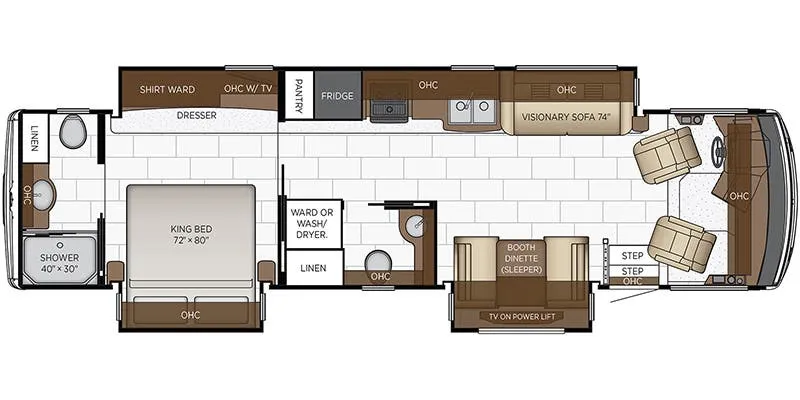 Newmar Bay Star 3629 floor plan