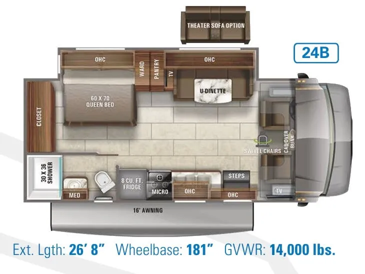 Jayco Redhawk 24B floor plan